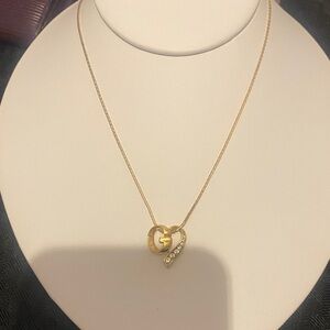 Givenchy 8” Gold Heart Pendant Necklace
